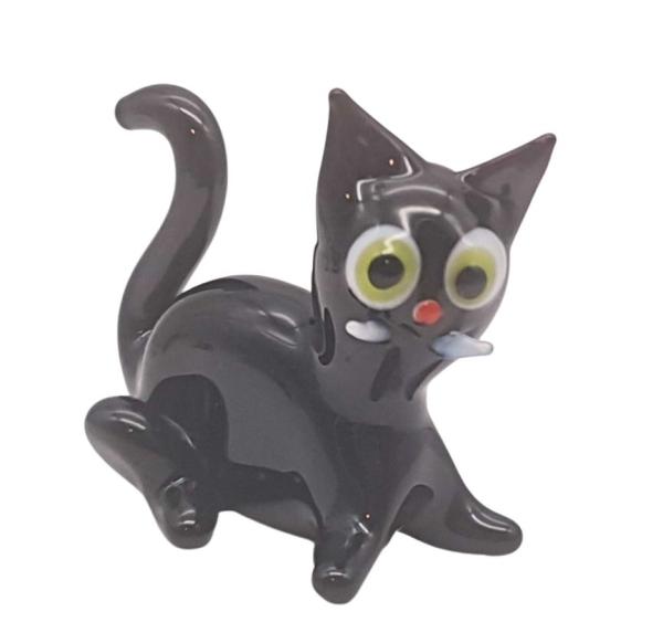 Katze sitzend (schwarz)